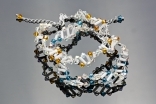 Náramek DNA šroubovice Topaz & Blue Zircon