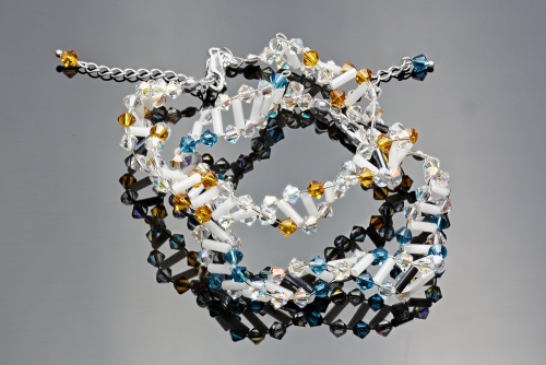 Náramok DNA Helix - Topaz & Blue Zircon