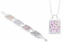Set DNA chip - necklace and bracelet