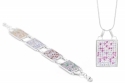 Set DNA chip - necklace and bracelet